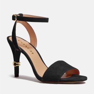 Coach brand size 6.5 Regina Sandal pump heel gold black